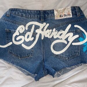 Denim Ed Hardy Shorts. Brand New